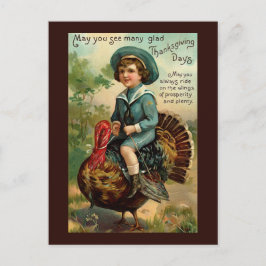Vintage Thanksgiving Briefkaart