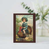 Vintage Thanksgiving Briefkaart (Staand voorkant)