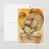 Vintage Thanksgiving Briefkaart (Voorkant / Achterkant)