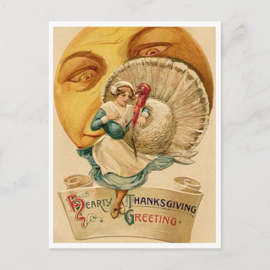 Vintage Thanksgiving Briefkaart (Voorkant)