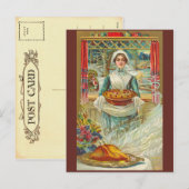 Vintage Thanksgiving Briefkaart (Voorkant / Achterkant)