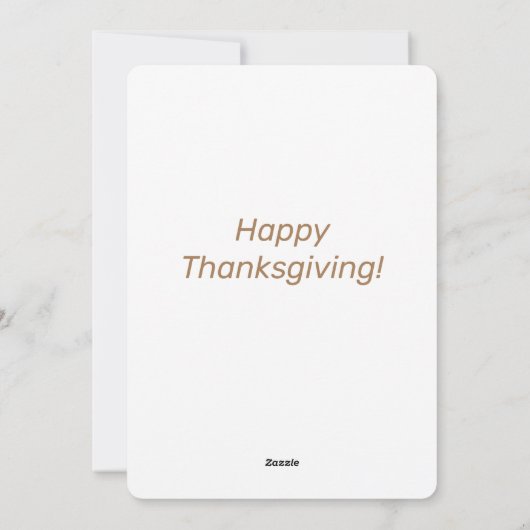 Vintage Thanksgiving feestdag Kaart (Achterkant)