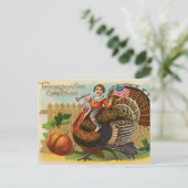 Vintage   Thanksgiving Feestdagenkaart (Staand voorkant)