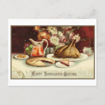 Vintage Thanksgiving Greetings Holiday Post