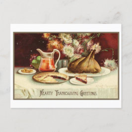 Vintage Thanksgiving Greetings Holiday Post Feestdagenkaart