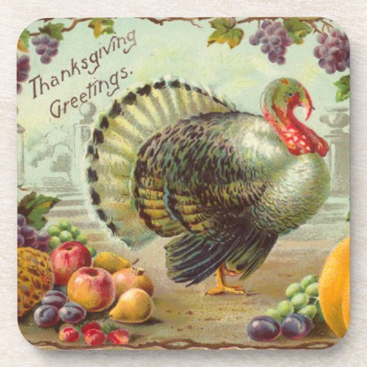 Vintage Thanksgiving Onderzetter (Voorkant)