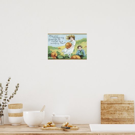 vintage Thanksgiving poster (Keuken)