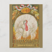 Vintage Thanksgiving — turkije Briefkaart (Voorkant)