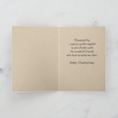 Vintage Thanksgiving Turkije Card Feestdagen Kaart (Binnen)