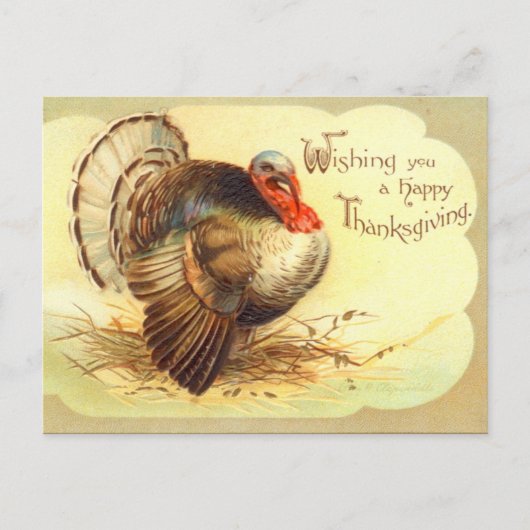 vintage Thanksgiving Vakantiecentrum Briefkaart (Voorkant)