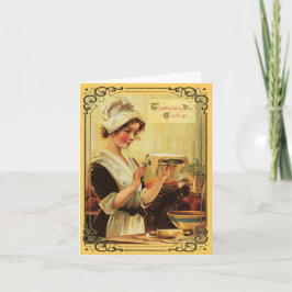 Vintage Thanksgiving Wenskaart Feestdagen Kaart