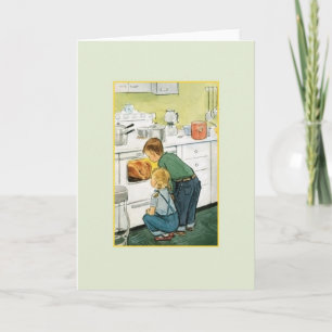 Vintage Thanksgiving Wenskaart Feestdagen Kaart