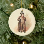 Vintage The Artful Dodger Oliver Twist Keramisch Ornament<br><div class="desc">Een  illustratie van de Artful Dodger van Oliver Twist.</div>
