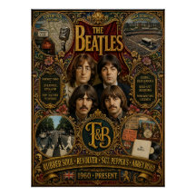 Vintage The Beatles Band Legend Muur Kunst Poster