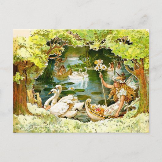 Vintage The Fairies Lake Briefkaart (Voorkant)