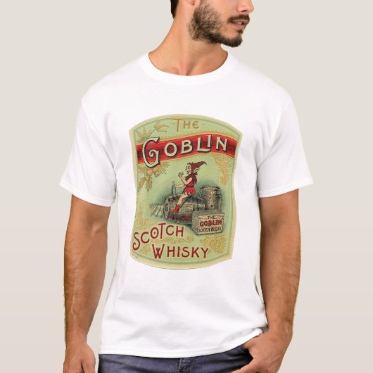 Vintage "The Goblin " Scotch Whiskey Label Shirt (Voorkant)
