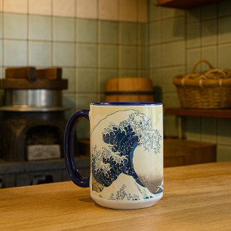 Vintage The Great Wave voor Kanagawa Mok