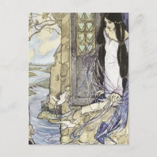 Vintage - The Lady of Shalott, Briefkaart (Voorkant)