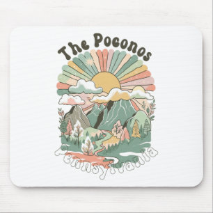 Vintage The Poconos Pennsylvania Bergen Wandelen Muismat