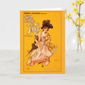 Vintage Theatrisch Poster Wenskaart Kaart (Gele Bloem)