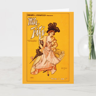 Vintage Theatrisch Poster Wenskaart Kaart