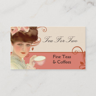 Vintage thee of koffie-Visitekaartje Visitekaartje