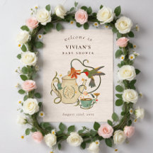 Vintage Theepartij Baby Shower Welkom
