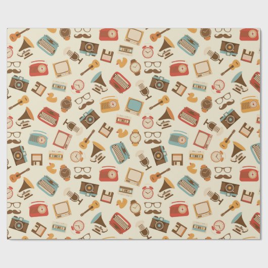 Vintage Themed Cadeaupapier (Vlak)