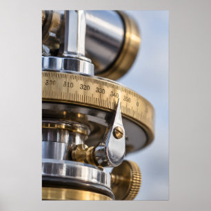 Vintage Theodolitenschaal Macro Fotografie Poster