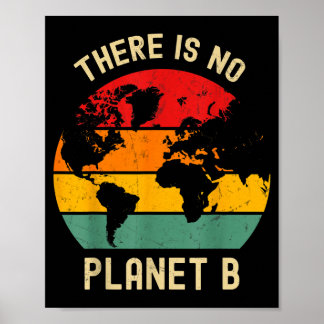 Vintage There Is No Planet B Earth Day Retro  Poster