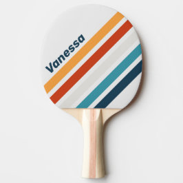 Vintage Thistle Schuin Strepenpatroon met Naam Tafeltennisbatje