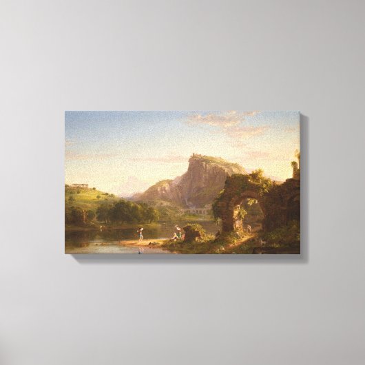Vintage Thomas Cole Italiaans Sunset Canvas Afdruk (Voorkant)