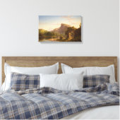 Vintage Thomas Cole Italiaans Sunset Canvas Afdruk (Insitu (Slaapkamer))