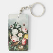 Vintage Thornton Roses Vogel Nest Kunst Sleutelhanger (achterkant)