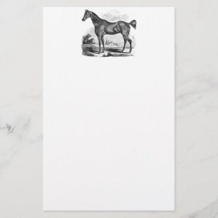Vintage Thoroughbred Horse Equestrian Personalized Briefpapier