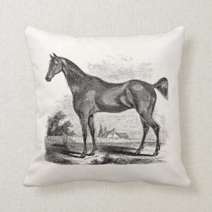 Vintage Thoroughbred Horse Equestrian Personalized Kussen