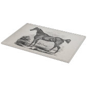 Vintage Thoroughbred Horse Equestrian Personalized Snijplank (Hoek)