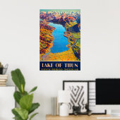 Vintage Thunersee Zwitserland Reizen Poster (Thuiskantoor)