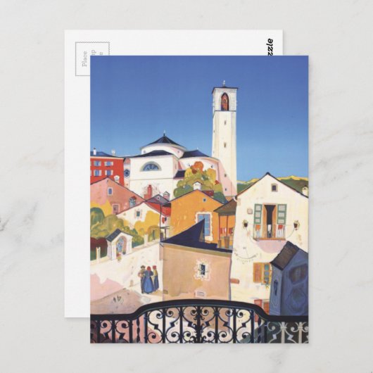 Vintage Ticino Tessin Canton Zwitserland Briefkaart (Voorkant / Achterkant)