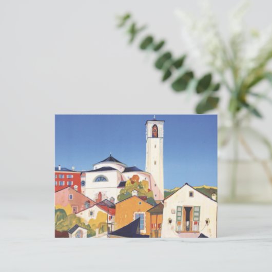 Vintage Ticino Tessin Canton Zwitserland Briefkaart (Staand voorkant)