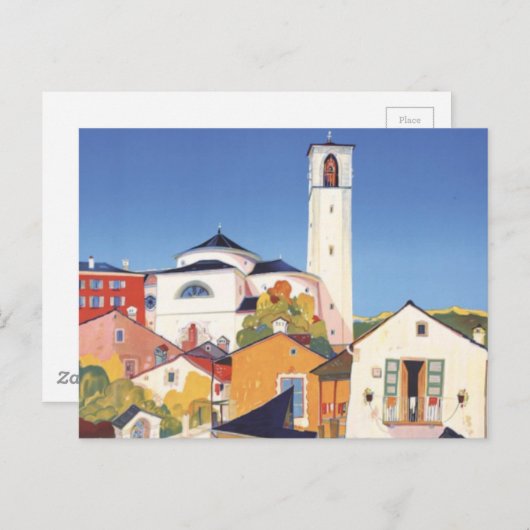 Vintage Ticino Tessin Canton Zwitserland Briefkaart (Voorkant / Achterkant)