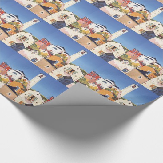 Vintage Ticino Tessin Canton Zwitserland Cadeaupapier (Hoek)