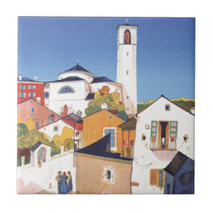 Vintage Ticino Tessin Canton Zwitserland Tegeltje