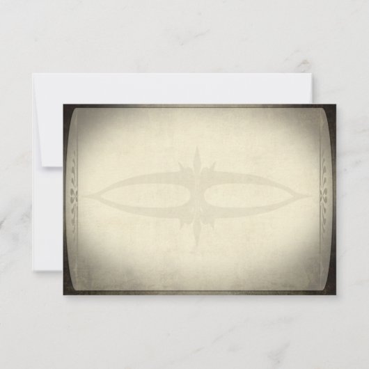 Vintage Ticket Style Wedding RSVP (Achterkant)