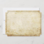 Vintage Ticket Wedding Rehearsal Dinner Kaart (Achterkant)