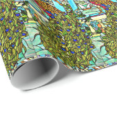 Vintage Tiffany Glas in lood Peacock Cadeaupapier (Rol Hoek)