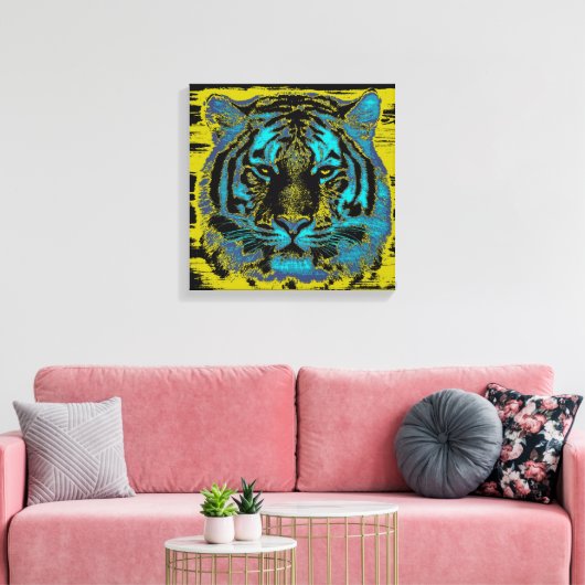 Vintage Tiger Canvas Afdruk (Insitu (Woonkamer))