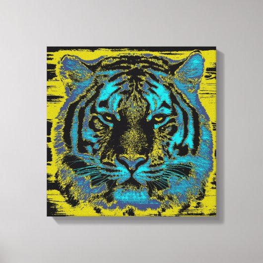 Vintage Tiger Canvas Afdruk (Voorkant)