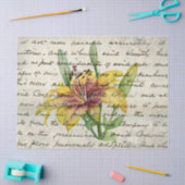 Vintage Tiger Lily Floral Ephemera ontkoppeling Tissuepapier (Craft)