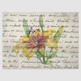 Vintage Tiger Lily Floral Ephemera ontkoppeling Tissuepapier